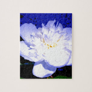 Puzzle Photo Peony blanc et violet