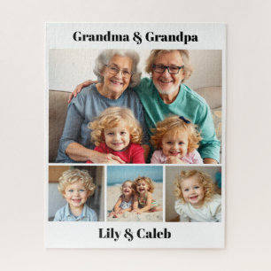 Puzzle Photo personnalisé de grand-mère, grand-père et pe