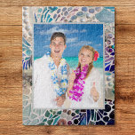 Puzzle Photo personnalisée<br><div class="desc">Vous pouvez customiser ce puzzle avec votre propre photo. Le cadre est décoré d'un imprimé de ma mosaïque de coquillages. Il a été fait avec des coquillages trouvés et de petits fragments de verre coloré et de galets. Mosaïque originale © Michele Davies</div>