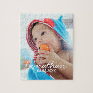 Puzzle Photo personnalisée avec nom et date