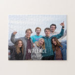 Puzzle Photo personnalisée de la famille<br><div class="desc">Offrez un cadeau unique et personnalisé pour la famille. Customisez ce puzzle avec leur nom de famille et leur photo. Je suis honoré d'avoir ce puzzle en tant que "Editor's Pick" dans le cadre des produits populaires et tendance de Zazzle.</div>
