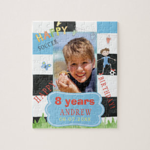 Puzzle Photo personnalisée enfants soccer anniversaire dr