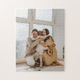 Puzzle Photo personnalisée famille et texte Personnalisé