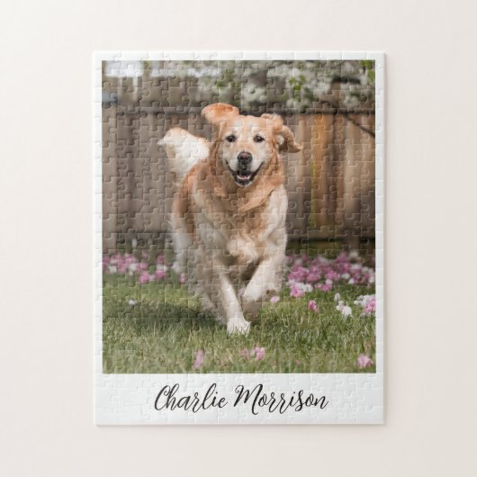 Puzzle Photo personnalisée Golden Retriever Dog (Vertical)