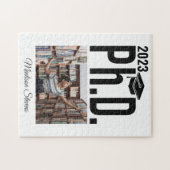 Puzzle Photo personnalisée, nom et année Ph.D. (Horizontal)