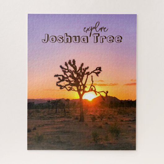 Puzzle Photo personnalisée Purple Orange Sunset Joshua Tr (Vertical)