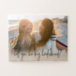 Puzzle Photo personnalisée serez-vous ma proposition de s<br><div class="desc">Peut être customisé avec votre propre photo. © Gorjo Designs. Fait pour vous via la plateforme Zazzle. // Note : la photo utilisée est une image de réserve uniquement. Vous devrez remplacer par votre propre photo avant de commander/imprimer. Si vous avez besoin d'aide,  veuillez me contacter.</div>