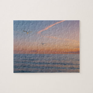 Puzzle Photo personnalisée Sunset Beach Waves personnalis