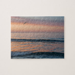 Puzzle Photo personnalisée Sunset Beach Waves personnalis
