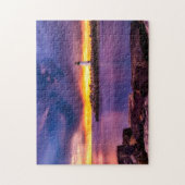 Puzzle photo phare et coucher de soleil avec boîte (Vertical)