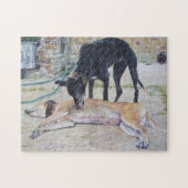 Puzzle photo pittoresque de deux chiens gris très mignons (Horizontal)