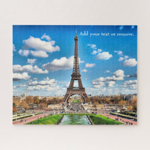 Puzzle Photo Pittoresque : Tour Eiffel et horizon parisie