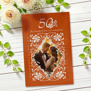 Puzzle Photo romantique Brûlé Orange 50 Anniversaire Puzz