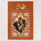Puzzle Photo romantique Brûlé Orange 50 Anniversaire Puzz (Vertical)