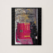 Puzzle Photo rouge de train de cambuse (Vertical)