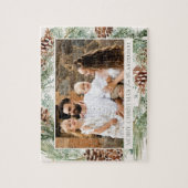 Puzzle Photo Russe Watercolor Pine Cone Wreath Photo (Vertical)