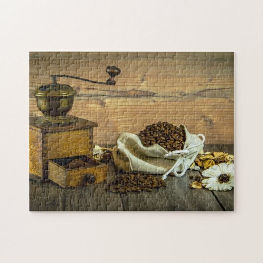 Puzzle Photo rustique de broyeur de café (Horizontal)