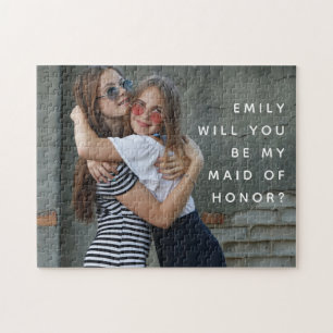 Puzzle Photo Simple Maid of Honor Proposition