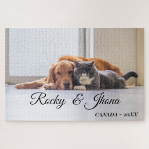 Puzzle Photo simple moderne CHIEN ET CHAT