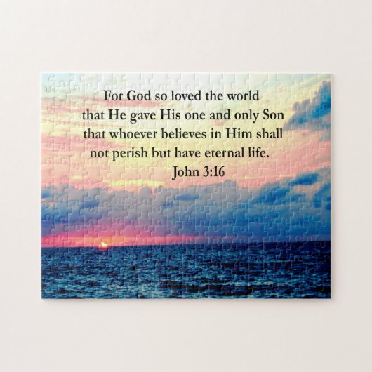 PUZZLE PHOTO SPIRITUELLE JOHN 3:16 (Horizontal)