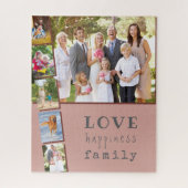 Puzzle Photo Strip Love Happiness Family Pink (Vertical)