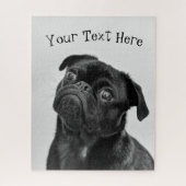 Puzzle Photo sur mesure Carlin noir blanc Chien chiot pho (Vertical)