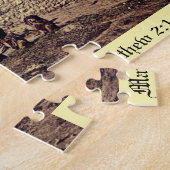 Puzzle Photo vintage de la Terre Sainte Écriture chrétien (Côté)