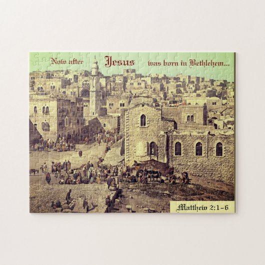 Puzzle Photo vintage de la Terre Sainte Écriture chrétien (Horizontal)