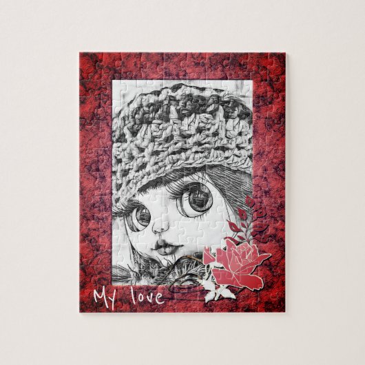 Puzzle photo vintage et personnalisée (Vertical)