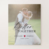 Puzzle Photo wedding couple personalized (Vertical)