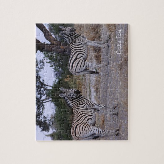 Puzzle Photo Zebra Double Take (Vertical)