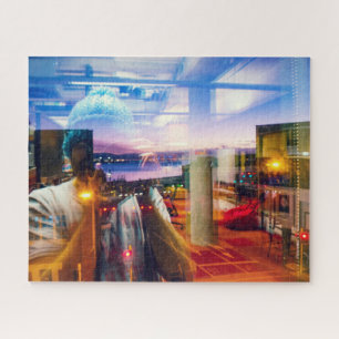 Puzzle Photographe Abstrait de l'aube dans la ville