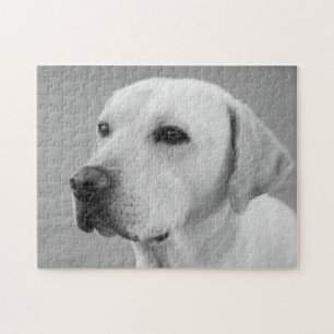 Puzzle Photographie de Golden Labrador Retriever  BW