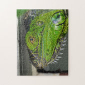 Puzzle Photographie de gros plan d'iguane vert (Vertical)