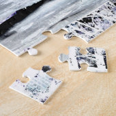 Puzzle Photographie grise pourpre violette d'art d'arbre (Côté)