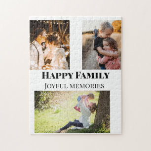 Puzzle photos de famille souvenirs ajoutent nom de famill