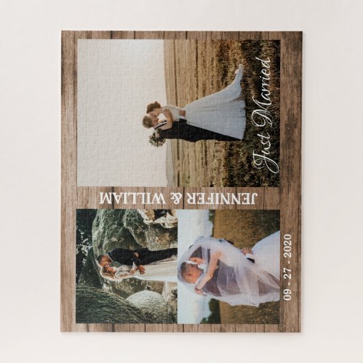 Puzzle Photos modernes simple cadeau personnalisé couple  (Vertical)