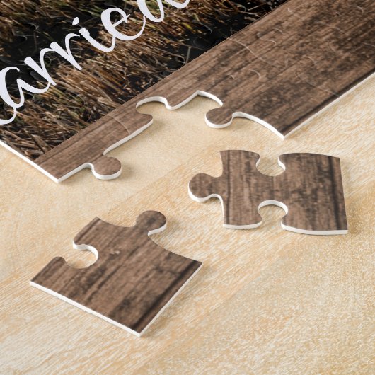 Puzzle Photos modernes simple cadeau personnalisé couple  (Côté)