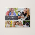 Puzzle Photos personnalisées avec nom de famille Tableau<br><div class="desc">Surprenez vos proches avec un puzzle personnalisé qui met en valeur leurs souvenirs familiaux. Ce puzzle personnalisé vous permet de créer un collage de photos de famille et même de le personnaliser avec votre nom de famille. C'est un cadeau unique et réfléchi que tout le monde peut apprécier. Customiser le...</div>