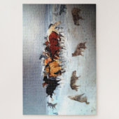 Puzzle Photos volantes Wolf Pack Attaques Chevaux C Russe (Vertical)