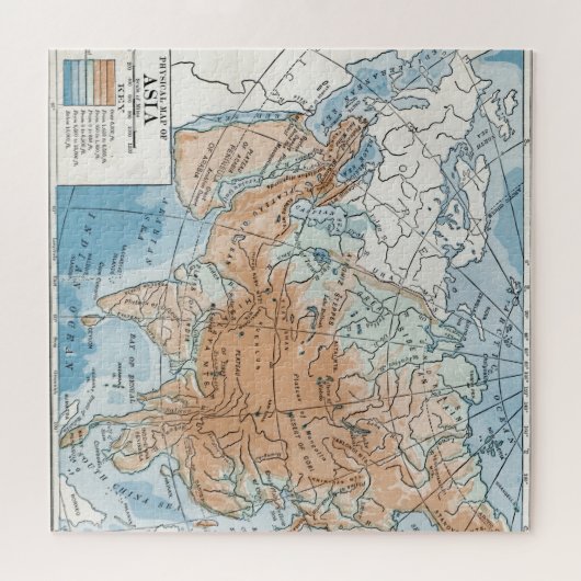 Puzzle Physical Map of Asia (Horizontal)