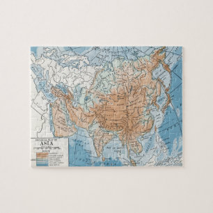 Puzzle Physical Map of Asia