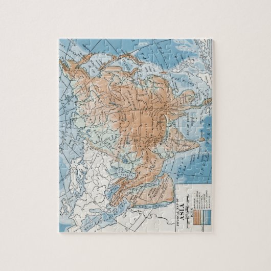 Puzzle Physical Map of Asia (Vertical)