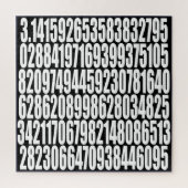 Puzzle pi= 3,14159 Chiffres mathématiques Pi Jour Noir et (Vertical)