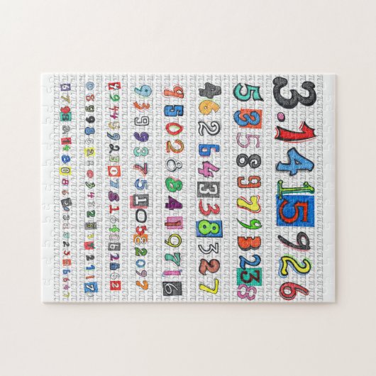 Puzzle Pi coloré (Horizontal)