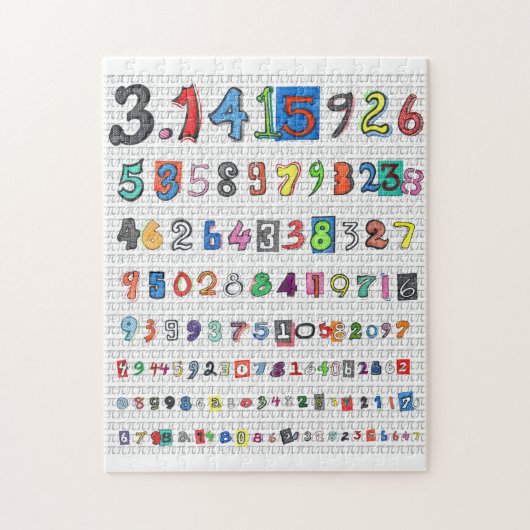 Puzzle Pi coloré (Vertical)