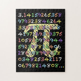Puzzle Pi de style tableau de bord amusant et coloré calc