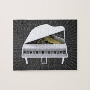 Puzzle : Piano à queue blanc