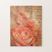 Puzzle Piano et violon avec notes musicales et rose (Vertical)