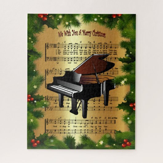 Puzzle Piano ~ "Nous Vous Souhaitons Un Joyeux Noël" ~ (Vertical)